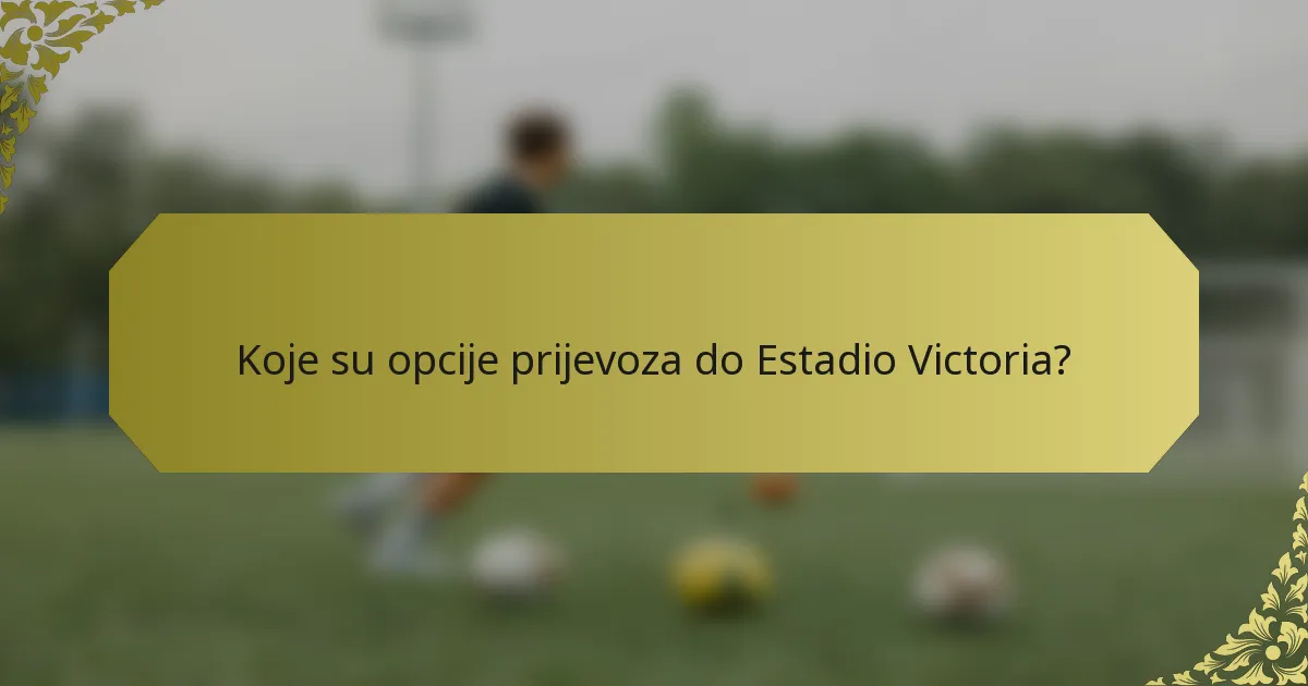 Koje su opcije prijevoza do Estadio Victoria?