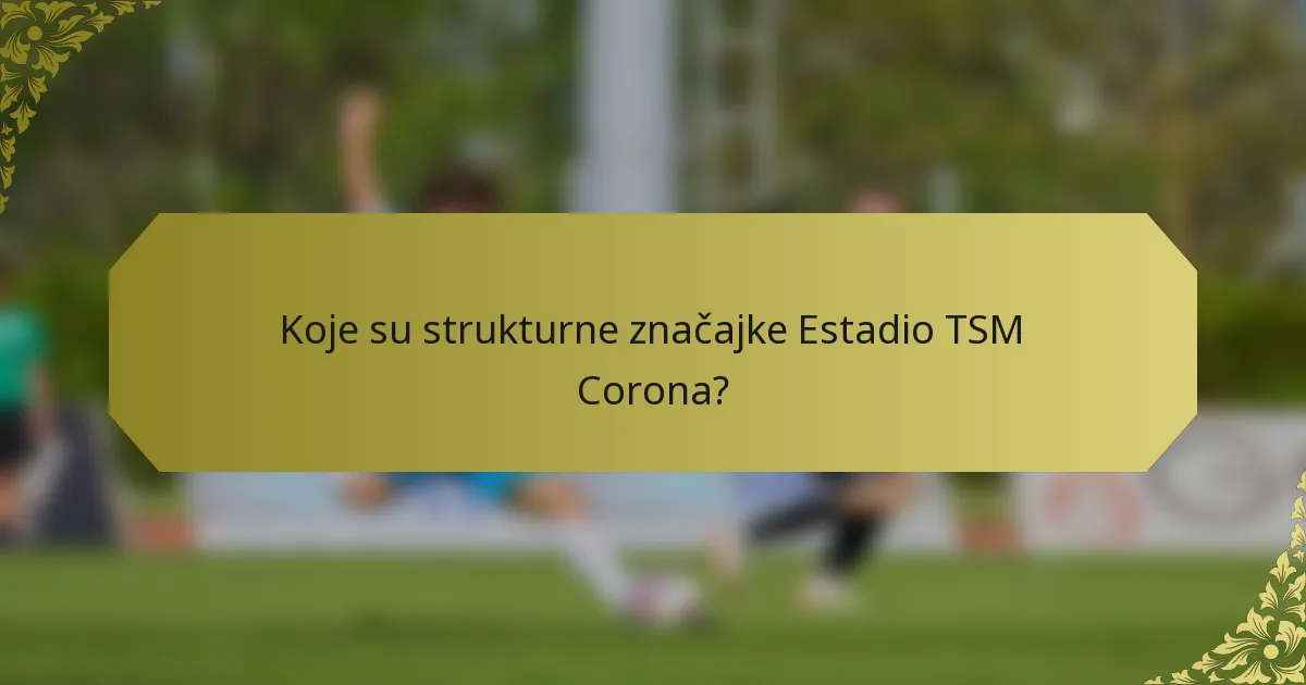 Koje su strukturne značajke Estadio TSM Corona?